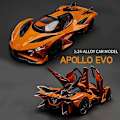 Pikkukuva 3 / 5: 1/24 Apollo Project EVO Bolide Rataurheilu Alloy Malliauto Keräily Diecast Ajoneuvo Ääni Valo Leluauto Lasten Lelu Lahja Evo red no box