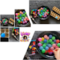 Miniatyrbillede 5 af 5: 40 Plastik Ping Pong Bolde, Farvede Ping Pong Bolde, Sjove Farvede Bolde til Legeplads Launcher Happy Lottery
