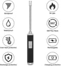 Ronxs Tennlighter, Oppgradert Tennlighter, Campinglighter, Grilllighter, USB-lighter, Plasmabue med LED-batteriindikator, Sikkerhetsbryter
