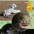 Miniatyrbilde 4 av 4: Realistisk Tiger utstoppede dyr plysj leketøy for barn White 30cm