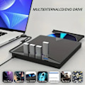 Miniatyrbillede 3 af 5: 7-i-1 multifunktionel brænder Type C USB3.0 eksternt mobilt optisk drev CD/DVD RW ekstern computer