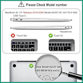 Pikkukuva 5 / 5: Yhteensopiva MacBook Air 13 tuuman kotelon kanssa 2021 2020 2019 2018 M1 A2337 A2179 A1932 Retina-näytöllä Touch ID -kotelo + TPU-näppäimistön suojus + näyttö