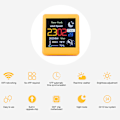 Miniatyrbild 2 av 4: WIFI smart skrivbords elektronisk klocka väder liten TV digitala ornament