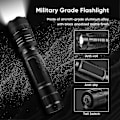 Miniatyrbild 4 av 5: Wf-501b Taktisk Jaktlykta - 1500 Lumen Vattentät Ficklampa