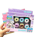 Miniatyrbilde 4 av 4: SSRGV Donut Viskelær Donut Skrivesaker for Festgaver Barnebursdagsfest Gaveposer, Premier til Barneklasserom 6 STK, Åpningssesong
