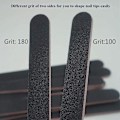 Miniatyrbillede 1 af 5: Neglefil 10 STK Professionel Dobbeltsidet Neglefile Smergellærred Sort Manicure