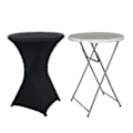 Miniatyrbillede 4 af 5: Cocktailbordsovertræk Stræk Spandex Cocktailbordsovertræk til Bryllup, Banket og Fest silver grey 60*110cm