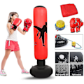 Miniatyrbillede 5 af 5: Punching Bag til børn. Oppustelig boksesæk. Boksesæt til børnetræning. Øjeblikkelig rebound