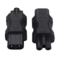 Miniatyrbild 3 av 5: Lättviktig Hane Hona Adapter C7 till C8 Rak Adapter C8 till C13/C8 till C15