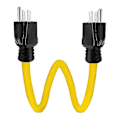 Miniatyrbilde 1 av 3: Hannforlengelseskabel for menn, RV & Generator Adapterkabel, 5-15p for overføringsswitch, 12awg 125v Dobbel hann