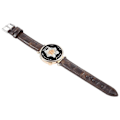 Miniatyrbillede 3 af 5: Til Garmin Lily 2 Active/Lily 2 håndledsrem 14 mm Toplag Ko Læder Urrem Brown Bamboo Grain
