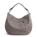 Pikkukuva 4 / 4: 1 kpl Harmaa Vintage Canvas Olkalaukku, Naisten Crossbody-laukku