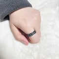Miniatyrbillede 4 af 5: Titanium Rustfrit Stål Spinner Ringe Måne og Stjerne Fidget Ring Stresslindrende Angst Ring Forlovelse Bryllup Løfte Ring til Kvinder Mænd Størrelse 5-12