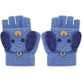 Miniatyrbilde 3 av 5: Unisex Varme Myke Vinterstrikkehansker for Barn Gutter Jenter Hanske med Hundevotter (2 til 9 år)