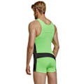 Pikkukuva 2 / 3: Utomhus sport fritid för män Sexig Elastisk Färgmatchning Snabbtorkande Baddräkt XL Green
