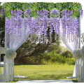 Pikkukuva 2 / 3: 12 kpl 3,6' tekosilkki Wisteria Vine Ratta riippukukkaseppele string Kotijuhla häädekoraatio valkoinen White