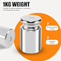 Miniatyrbilde 4 av 5: Kalibreringsvekt for digital vekt, karbonstål, krom, 1000G (1KG WGT)