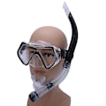 Miniatyrbillede 2 af 3: Dykkerbriller til voksne, sorte, snorkling, svømning, dykning, undervandsbriller