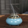 Miniatyrbillede 3 af 5: Keramisk Røgelsesbrænder Retro Røgelsesholder til Pinde Spiraler Røgelse Hjemmepynt Røgelsessæder