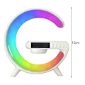Miniatyrbillede 3 af 5: Mini Atmosfære Lampe med Trådløs Oplader, Bluetooth Højttaler, Solopgang Vækkeur & Natlampe - Smart Lampe & Lydmaskine til Soveværelse