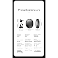Pikkukuva 5 / 5: Mpow Bluetooth Headset 5.2 Tws Langattomat Kuulokkeet Nappikuulokkeet Korvakoukulla