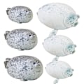 Miniatyrbild 1 av 5: Ny mjuk säl plyschleksak Chubby Blob Seal kudde stoppad bomull Djur mjuk barnleksak Grey A1