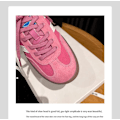 Miniatyrbillede 4 af 8: Læderversion af sports- og fritidssko i jordbærrosa til kvinder, tyske træningssko, der øger højden, Forrest Gump sko Pink 40