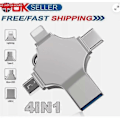 Miniatyrbillede 1 af 5: 2TB 1TB 4-i-1 Flash Drive Foto Opbevarings Stick OTG Til iPhone Samsung Android PC