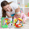 Miniatyrbild 4 av 5: Babyleksaker 6 till 12 månader, Aktivitetsboll med skallra för bebisar, Skallra, Grepp- och snurrskallra, Krypande pedagogiska sensoriska leksaker för 3, 6, 9, 12 månader gamla bebisar