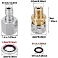 Miniatyrbilde 3 av 4: 1/8 BSP Hurtigkobling Tilkoblinger Ladeadaptersett, Rustfritt Stål PCP Luftlading Hurtigkobling Adapter
