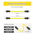 Miniatyrbilde 3 av 3: Hannforlengelseskabel for menn, RV & Generator Adapterkabel, 5-15p for overføringsswitch, 12awg 125v Dobbel hann