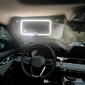 Miniatyrbillede 4 af 5: Lysende Bil LED Solskærm Makeup Spejl Multifunktionelt Stabilt Udfyldningslys Spejl til Biler