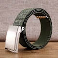 Miniatyrbild 5 av 5: Canvasbälte Lätt att Öppna Unisex Canvas Web Belt för Utomhusbruk Khaki