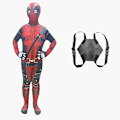 Miniatyrbillede 1 af 4: Deadpool Kostume Superhelt Cosplay Kostumer Superhelt Børn Bodysuit 3D Stil Halloween Cosplay Kostumer Sværd Taske 6 X 6 120CM