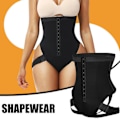 Miniatyrbilde 3 av 9: Damekorsett Shapewear alderskontroll Body Shaper Plus Size Midjetrener Butt Lifter M