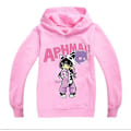 Miniatyrbild 3 av 3: Barn Pojkar Flickor Aphmau Hoodie Långärmad Toppar Sweatshirt Pullover Pink Pink 120CM 5-6Y