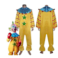 Miniatyrbild 1 av 5: Killer Klowns From Outer Space Cosplay Kostym Clown Jumpsuit Scarf Man Kvinnor Halloween Fest Rollspel Kläder För Vuxna Ny-n M
