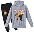 Pikkukuva 3 / 3: Roblox Huppari Puku Barn Lämmin Huppari Vaatteet Roblox Painettu Huppari Ruusunpunainen W 160cm