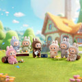 Miniatyrbillede 2 af 9: Pop Mart Labubu The Monsters – Spændende Macaron Plys Nøglering Serie (1 Blind Box, 1.0) one Generatio RTX one Generation Sesame Bean