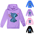 Pikkukuva 2 / 3: Pojat Tytöt Lilo ja Stitch Ohana Huppari Pusero Lapset Yläosa violetti purple 140cm