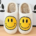 Pikkukuva 5 / 5: Retro hymynaama Pehmeät muhkeat mukavat lämpimät Slip-on -tohvelit pariskunnille Talviset lämpimät sisätilatarvikkeet - Perfet White RTX White 37 38