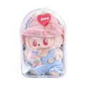 Miniatyrbild 1 av 2: /NN/ Lämplig för LABUBU promenadväska bomulls docka pvc transparent crossbody väska dammtät förvaringsväska (Docka ingår ej) White bag + shoulder strap