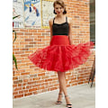 Miniatyrbild 2 av 4: 50-tals underkjol Rockabilly Dress Crinoline Tutu för kvinnor Red Red XL