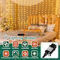 Miniatyrbilde 4 av 7: Julelys Utendørs Innendørs 20 m 200 LED Julelelys Strømdrevet med Pluggtimer, 8 Moduser IP65 Vanntette Julelelys for Hage Jul