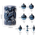 Miniatyrbilde 1 av 3: Julekuler Plastjulekuler for julepynt Dark Blue