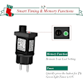 Miniatyrbilde 4 av 7: Transformatorplugg for julebelysning, 31 V LED strømforsyning med timer, minne, 8 moduser, IP44 vanntett strømforsyningskontroller for juletre