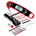 Miniatyrbillede 1 af 4: Digitalt Kødmåler, 3 Sekunders Øjeblikkelig Læsning, Foldbar Grilltermometer med Høj Præcision, Baggrundsbelyst LCD-Skærm