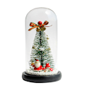 Miniatyrbillede 1 af 3: Juletræ i glaskuppel med LED-lys, til julepynt size 8