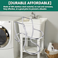 Miniatyrbillede 6 af 6: Justerbar Vaskemaskine Vaskeafløbsslange Holder Krog, Vask Tub Slange Guide Clip, Universal Utility Sink Slange Klemme, 304 Rustfrit Stål