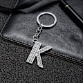 Miniatyrbillede 2 af 4: A-Z Initialer Brev Nøglering Bedste Veninde Gave Nøgleringe til Kvinder Skinnende Krystal Nøglering Fødselsdagsgaver K